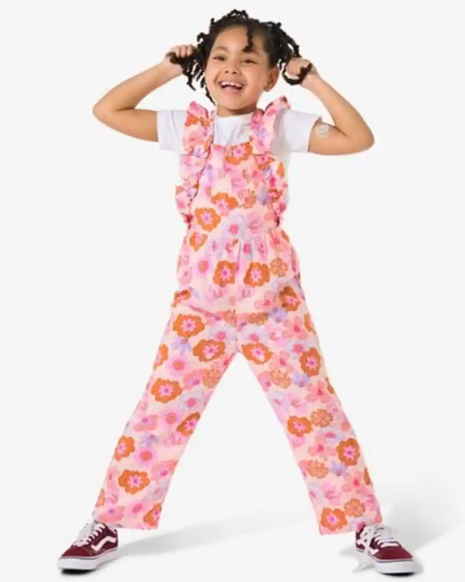 Bild 1 von Kinder-Jumpsuit, geblümt rosa