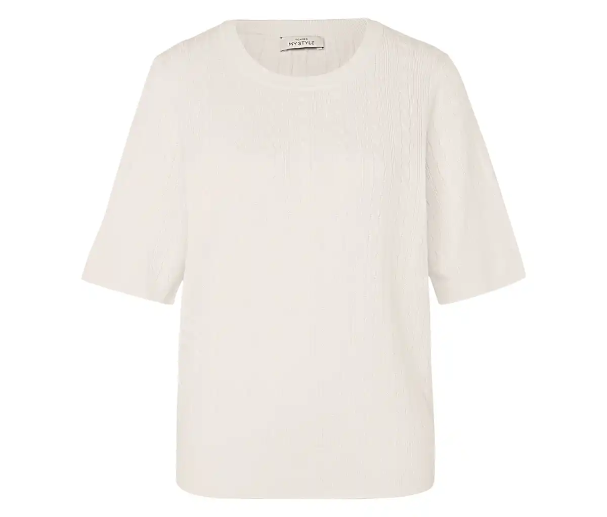 Bild 1 von Feinstrickpullover mit Zopfmuster, beige