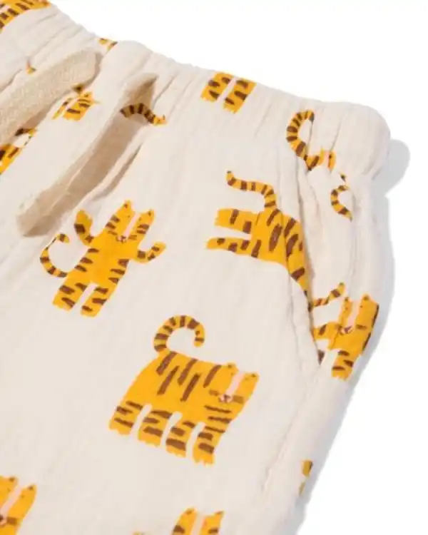 Bild 4 von Baby-Bekleidungsset, bequeme Passform, Musselin, Tiger ecru