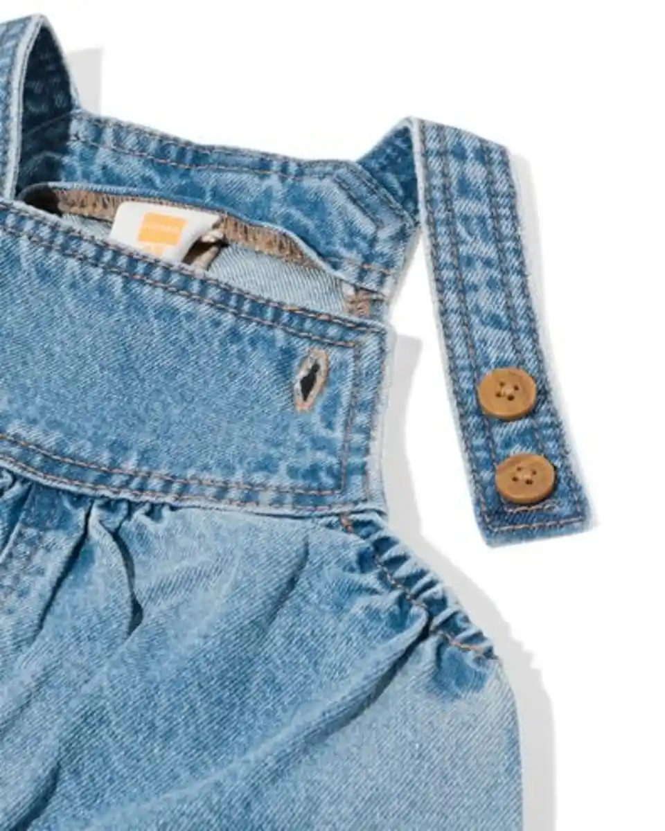 Bild 3 von Baby-Latzhose aus Denim mit Herzen jeansfarben