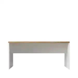 Schreibtisch Easy Office Eichefarben/Weiß Hochglanz, Eichefarben, Weiß Hochglanz