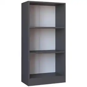 Mid.you Regal, Anthrazit, Holzwerkstoff, 2 Fächer, 56x114x30 cm, stehend, Wohnzimmer, Regale, Bücherregale