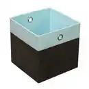 Bild 1 von Carryhome Faltbox, Anthrazit, Hellblau, Metall, Textil, Karton, 32x32x32 cm, faltbar, Ordnen & Aufbewahren, Aufbewahrungsboxen, Faltboxen