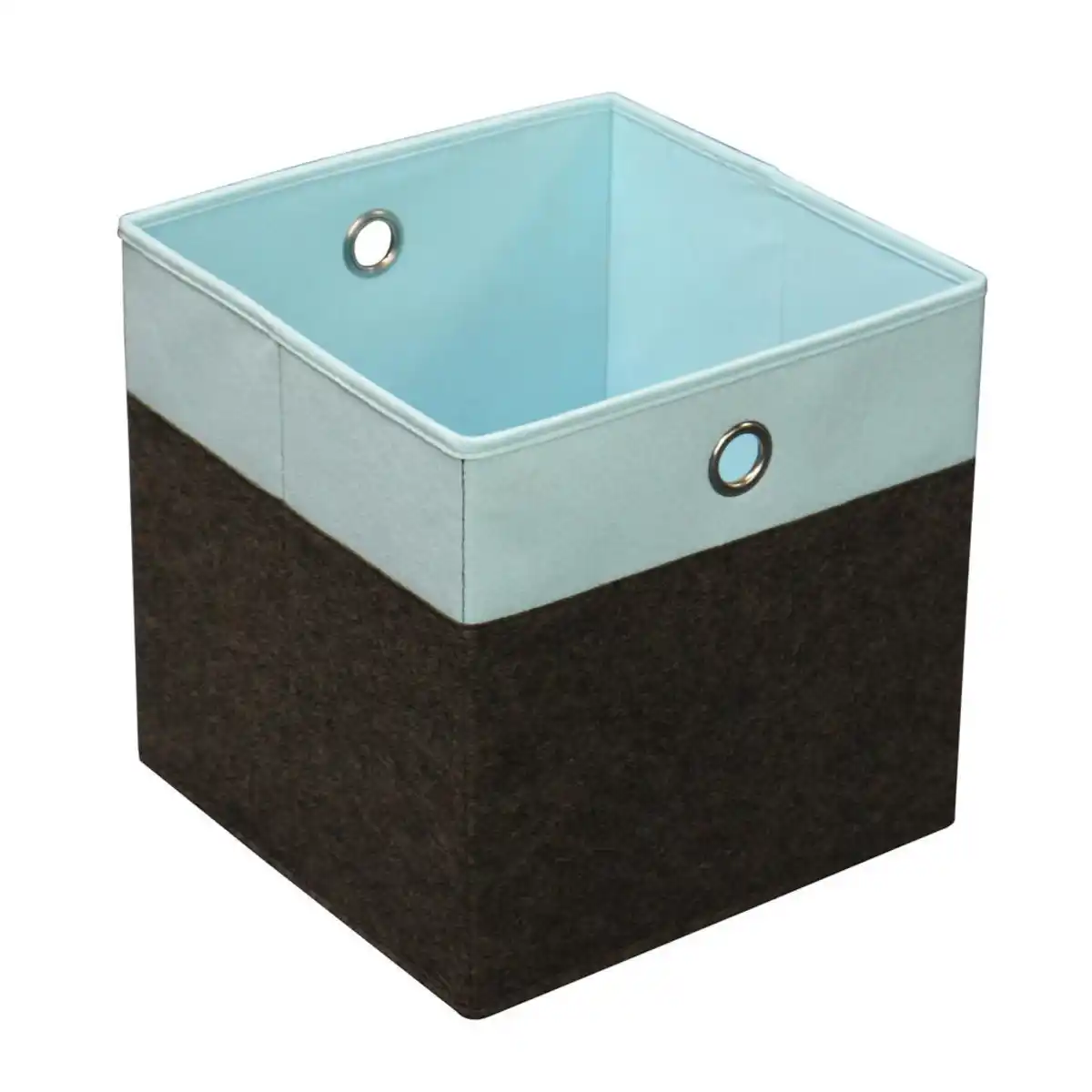 Bild 1 von Carryhome Faltbox, Anthrazit, Hellblau, Metall, Textil, Karton, 32x32x32 cm, faltbar, Ordnen & Aufbewahren, Aufbewahrungsboxen, Faltboxen