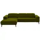 Bild 1 von Beldomo Style Ecksofa, Grün, Textil, 5-Sitzer, Ottomane links, L-Form, 293x195 cm, Goldenes M, Stoffauswahl, seitenverkehrt erhältlich, Rücken echt, Wohnzimmer, Sofas & Couches, Wohnlandschaften,