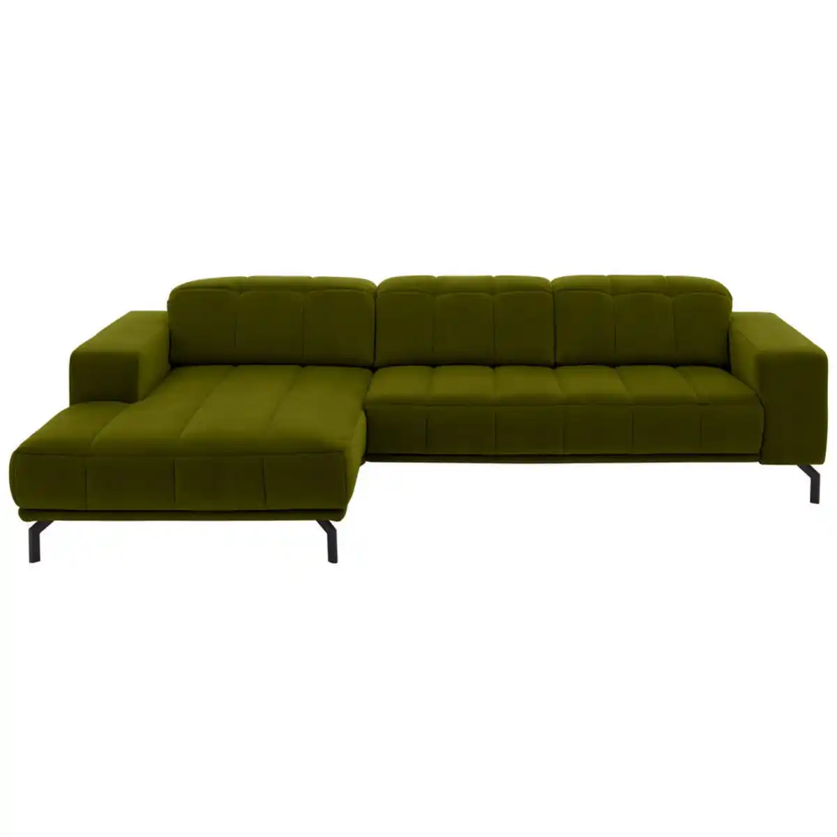 Bild 1 von Beldomo Style Ecksofa, Grün, Textil, 5-Sitzer, Ottomane links, L-Form, 293x195 cm, Goldenes M, Stoffauswahl, seitenverkehrt erhältlich, Rücken echt, Wohnzimmer, Sofas & Couches, Wohnlandschaften,