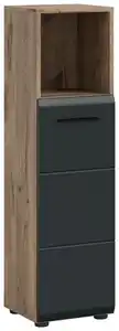 Midischrank Ice Schwarz/Eiche dunkel, Schwarz