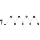 Bild 1 von Globo Solarleuchte, Schwarz, Weiß, Kunststoff, 7x7x410 cm, mit Schalter, Flackerfunktion, Lampen & Leuchten, Außenbeleuchtung, Solarleuchten