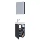Bild 1 von Mid.you Gästebad, Anthrazit, Holzwerkstoff, 3-teilig, 2 Fächer, 40 cm, Badezimmer, Gäste-WC