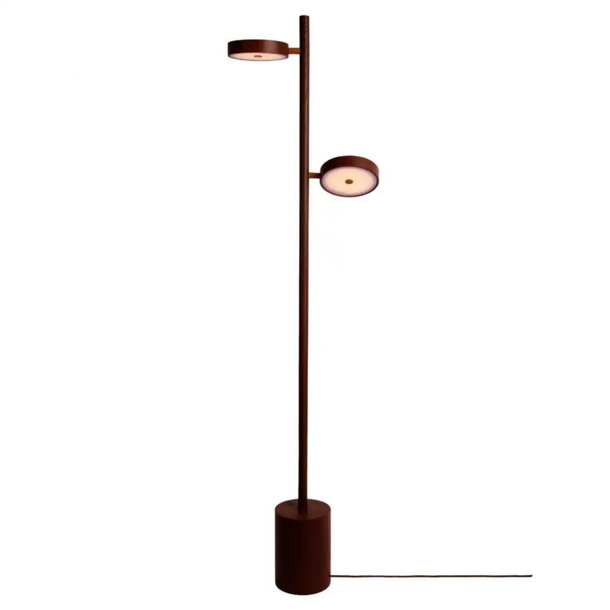 Bild 1 von Good & Mojo Stehleuchte, Dunkelbraun, Holz, Esche, rund,rund, 146 cm, Touch (on/off), Lampen & Leuchten, Innenbeleuchtung, Stehlampen, Stehlampen