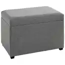 Bild 1 von Truhenbank, Grau, Textil, 58x42x39 cm, Esszimmer, Bänke, Sitzbänke