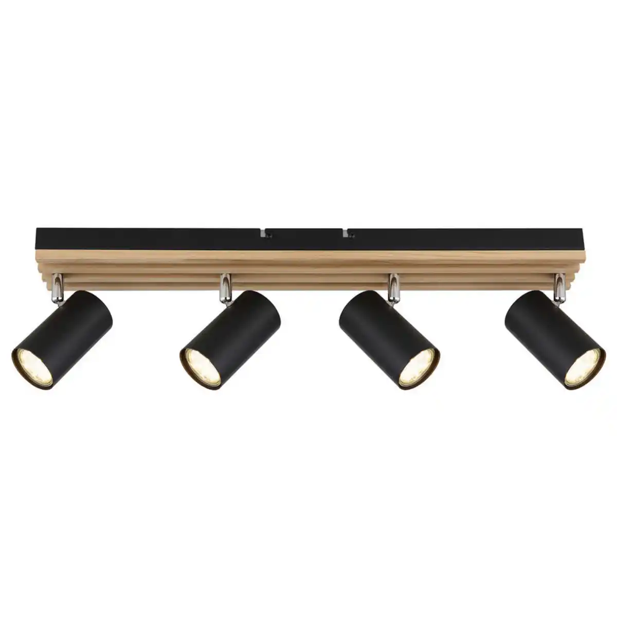 Bild 1 von Novel Strahler, Schwarz, Pinien, Holz, Metall, Pinie, Hartholz, Uni,Uni, länglich,länglich, 8x12.5x56 cm, Lampen & Leuchten, Innenbeleuchtung, Spots & Strahler, Deckenspots