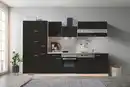 Bild 1 von Küchenblock ECONOMY m. Geräten ca. 310 cm Schwarz/Eiche, Schwarz, Eichefarben