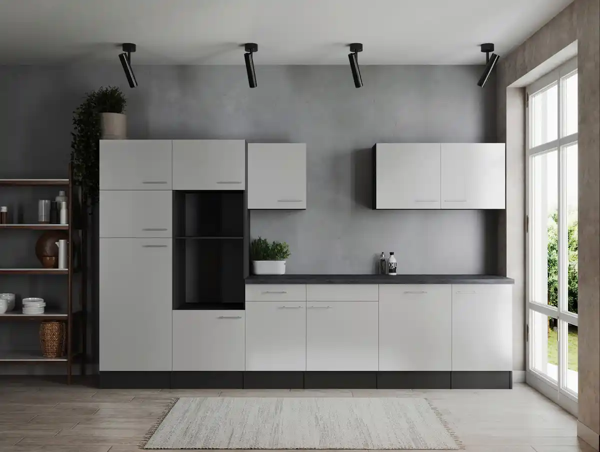 Bild 1 von Küchenleerblock Oliver o. Geräte Weiß, Grau, Weiß