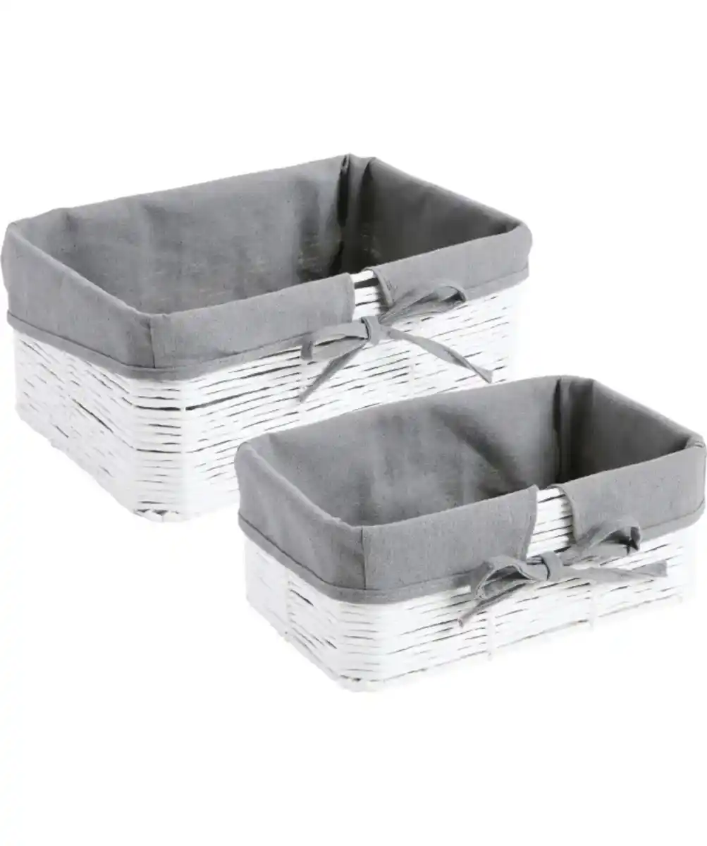 Bild 1 von Aufbewahrungskörbe aus Papier, weiß/grau