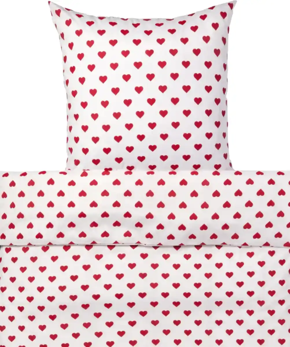 Bild 1 von Polycotton-Bettwäsche in Komfortgröße, rot bedruckt