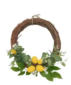 Weidenkranz mit Zitronen, gelb