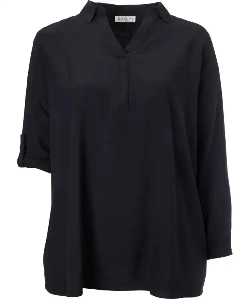 Bild 1 von Schwarze Langarmbluse, schwarz