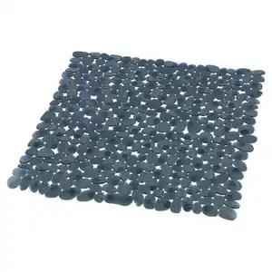 Wenko Duscheinlage, Anthrazit, Kunststoff, rechteckig, 54x54 cm, rutschfest, Badaccessoires, Duschzubehör, Wanneneinlagen