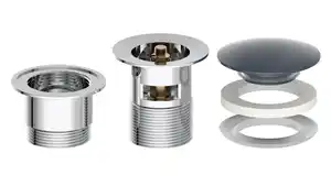 Sanitärzubehör in Schwarz, Schwarz, Chromfarben