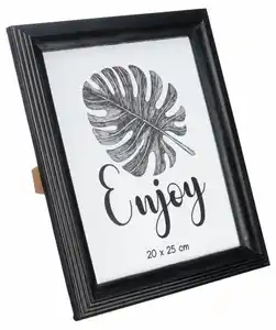 Bilderrahmen mit Rillenstruktur, schwarz