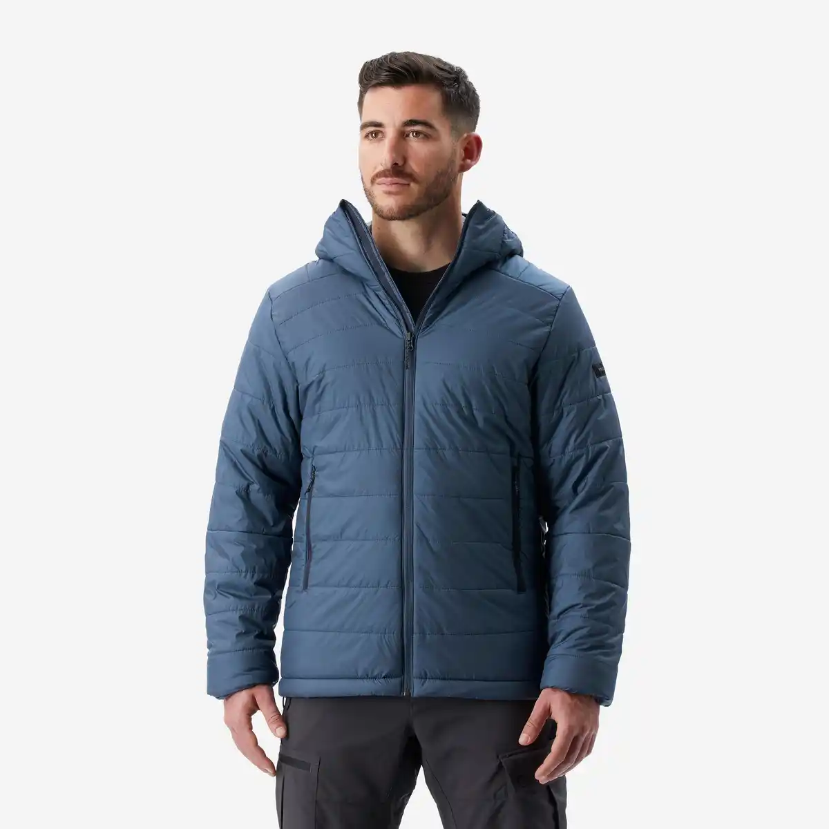 Bild 1 von FORCLAZ Wattierte Jacke Herren bis -5 °C Kapuze Trekking - MT100 blau