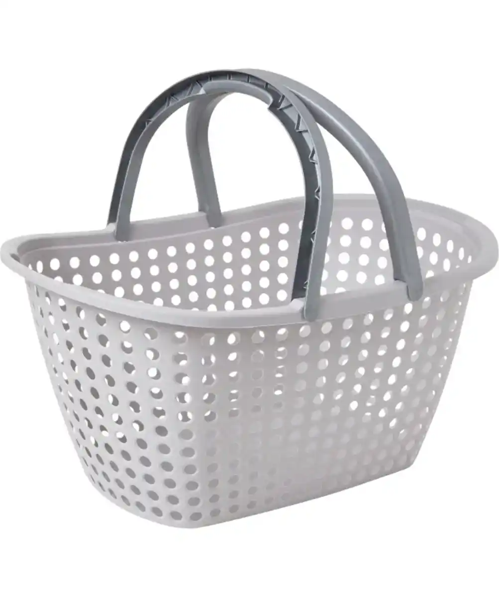 Bild 1 von Einkaufskorb mit Tragegriffen, hellgrau
