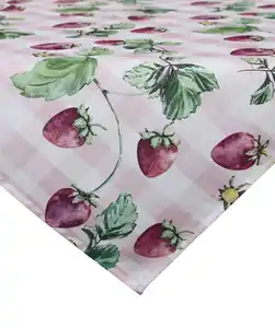 Wasserabweisende Mitteldecke mit Früchten, rot