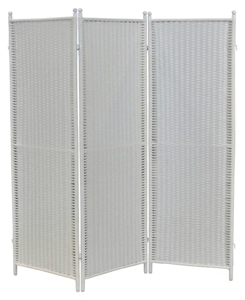 Bild 1 von Paravent mit 3 Flügel ca. 138x183 cm Weiß, Weiß