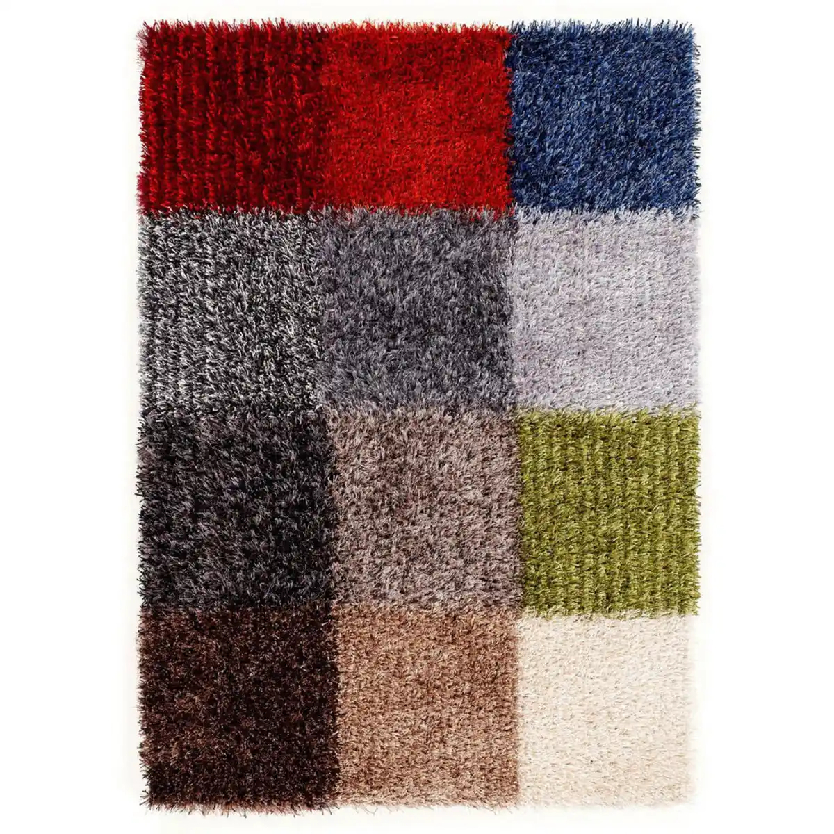 Bild 1 von Novel Hochflorteppich Rosemary Luxury Home Shaggy, Mehrfarbig, Textil, Patchwork, rechteckig, 65x130 cm, in verschiedenen Größen erhältlich, Teppiche & Böden, Teppiche, Hochflorteppiche & Shaggys