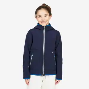 DECATHLON Fleecejacke Segeln Kinder warm wendbar 500 marineblau/blau