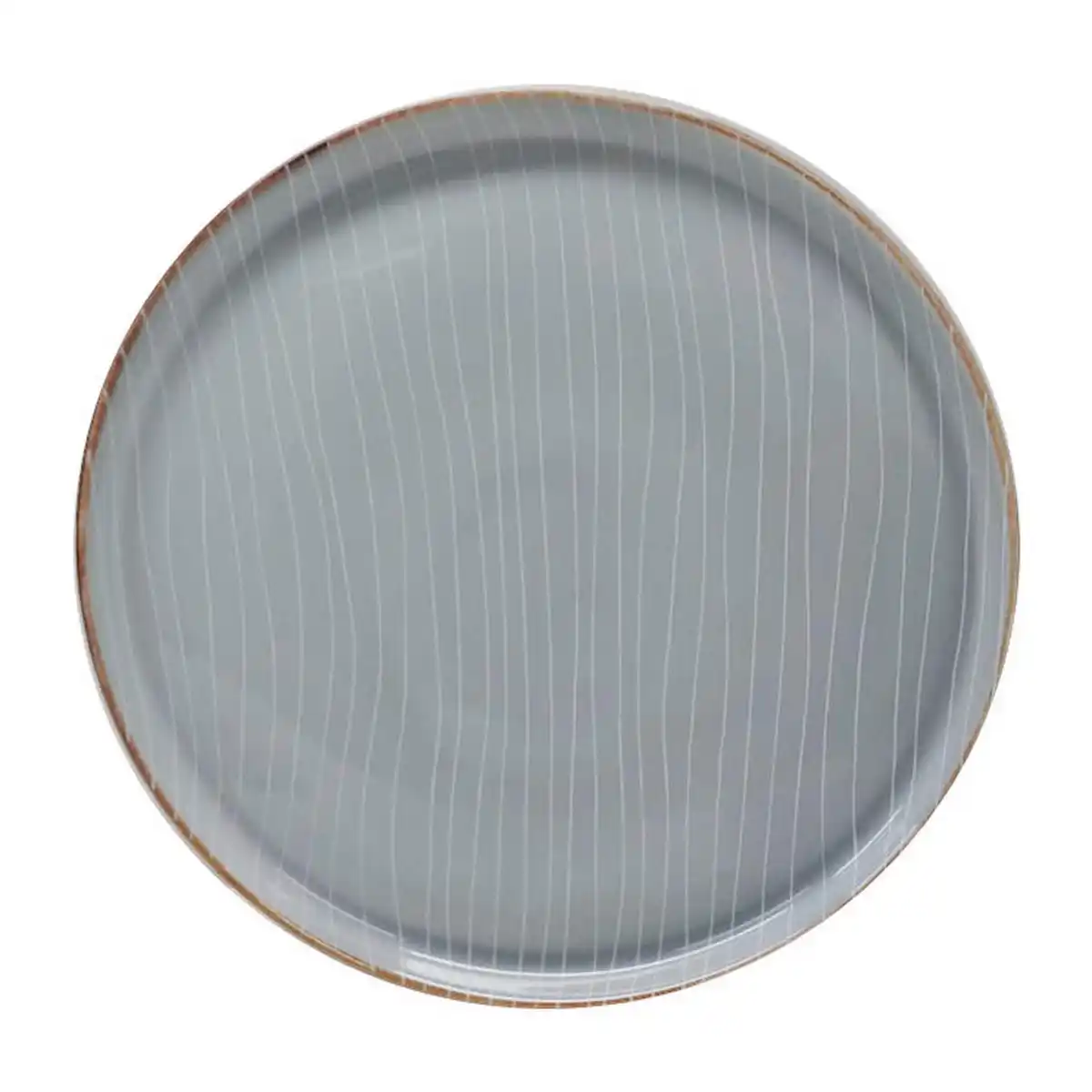 Bild 1 von Landscape Speiseteller, Grau, Keramik, Streifen, rund, Lfgb, Handmade Quality, Essen & Trinken, Geschirr, Teller, Speiseteller