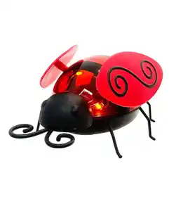 Solarleuchte Marienkäfer, rot