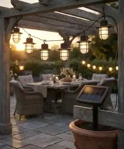 Solar-Lichterkette, schwarz