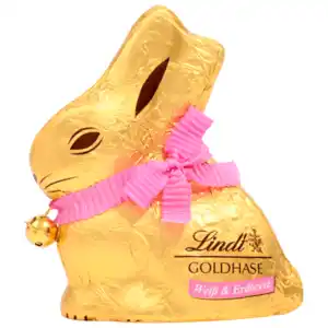 Lindt Goldhase Weiß & Erdbeere 100g