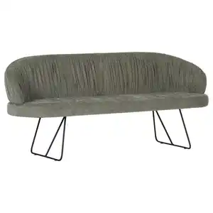 Novel Sitzbank, Grün, Textil, 3-Sitzer, 202x88x65 cm, Esszimmer, Bänke, Sitzbänke