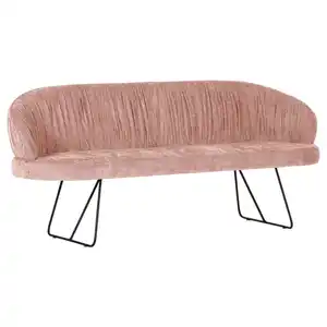 Novel Sitzbank, Rosa, Textil, 3-Sitzer, 202x88x65 cm, Stoffauswahl, mit Rückenlehne, Esszimmer, Bänke, Sitzbänke