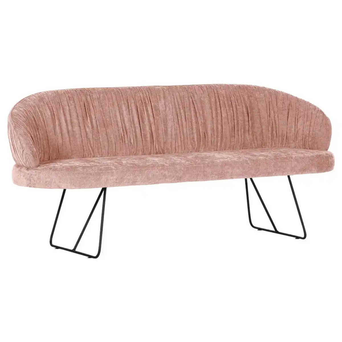 Bild 1 von Novel Sitzbank, Rosa, Textil, 3-Sitzer, 202x88x65 cm, Stoffauswahl, mit Rückenlehne, Esszimmer, Bänke, Sitzbänke