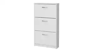 Schuhschrank weiß 59 x 105 cm - 3-türig - STEP