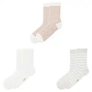 UP2FASHION WOMEN Damen Socken 3er Pack, Grau-Beige, Gr. 35/38