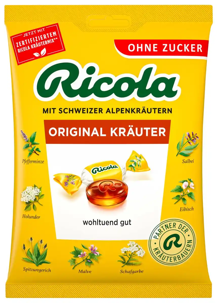 Bild 1 von RICOLA Kräuterbonbons, 75-g-Packg.