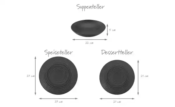 Bild 4 von CreaTable Kombiservice Lava Stone
