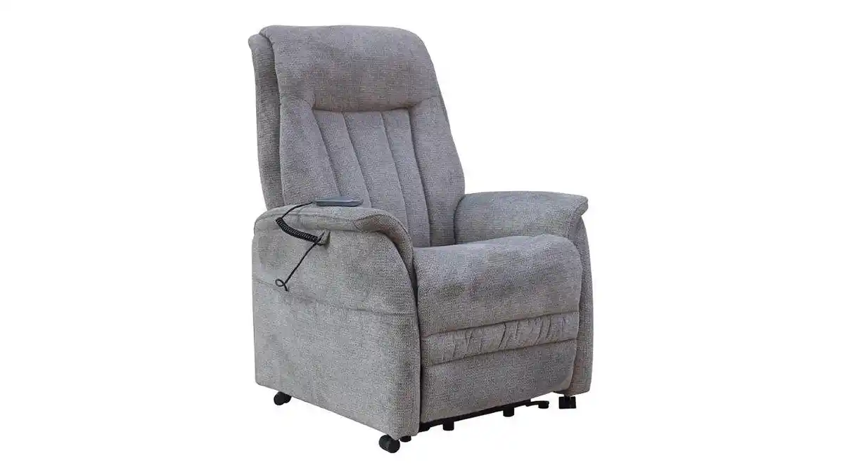 Bild 1 von Fernsehsessel Webstoff taupe - 2 Motoren - Aufstehhilfe - SIENA