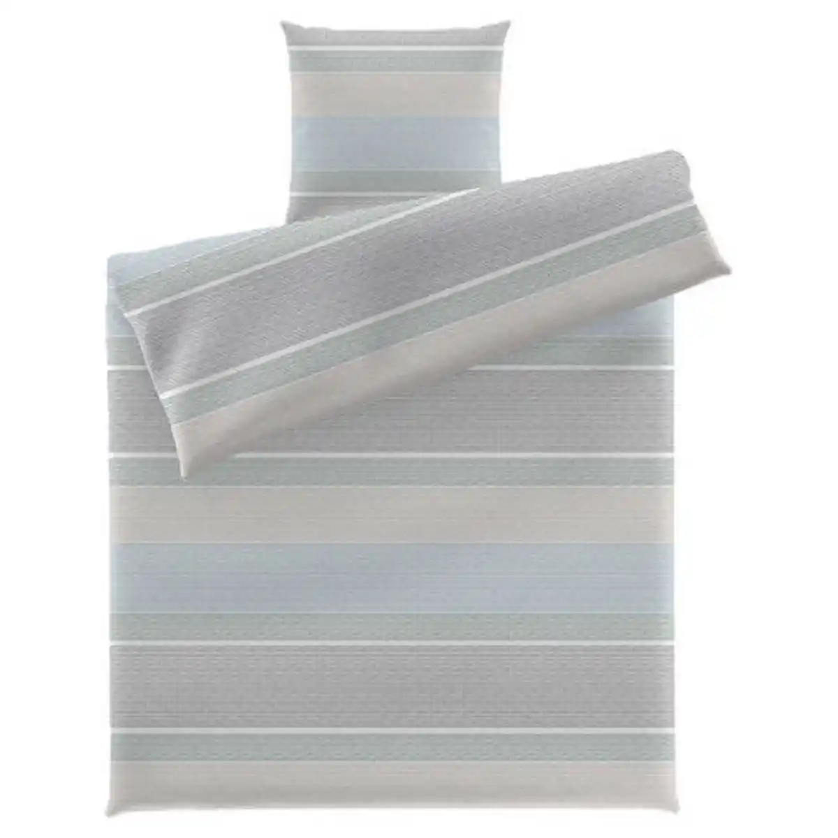 Bild 1 von NOVITESSE Baumwolle Viskose-Bettwäsche, Streifen, 135 x 200 cm + 80 x 80 cm