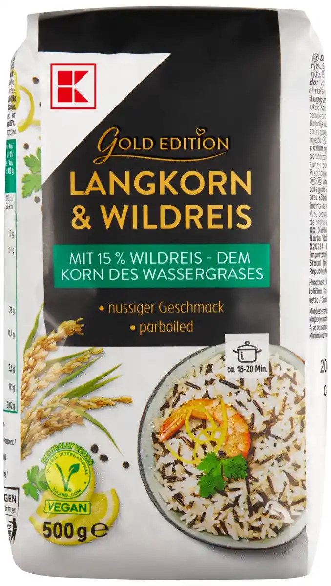 Bild 1 von K-GOLD EDITION Langkorn-Wildreis-Mischung, 500-g-Packg.