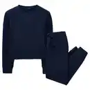 Bild 1 von UP2FASHION WOMEN Damen Waffle-Pyjama, Marineblau, S 36/38