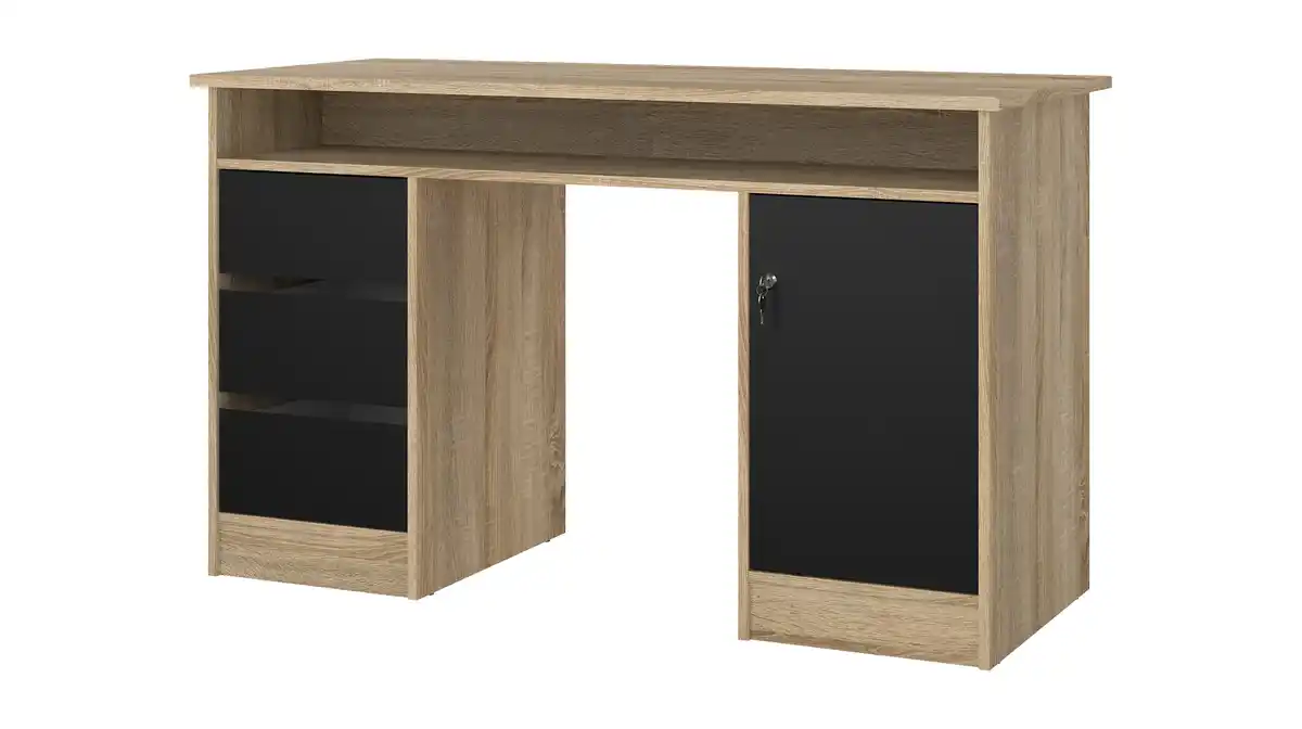 Bild 1 von Computerschreibtisch schwarz Eiche 126 x 55 cm - FUNCTION