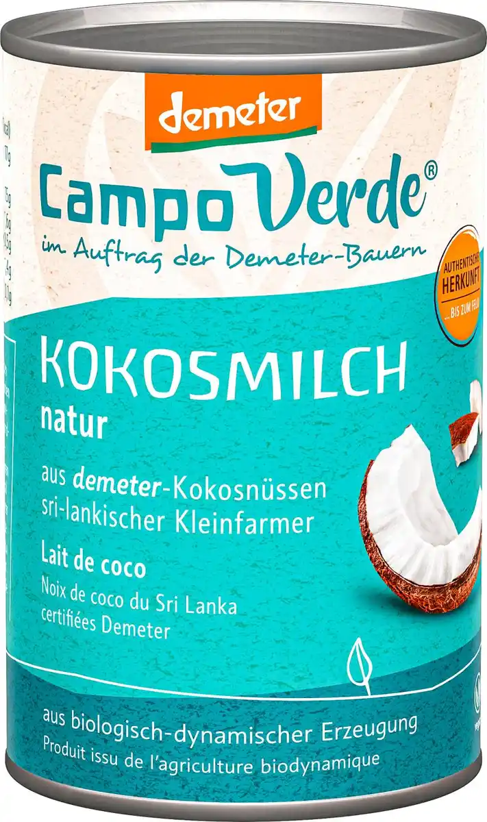 Bild 1 von CAMPO VERDE Demeter Kokosmilch, 400-ml-Dose