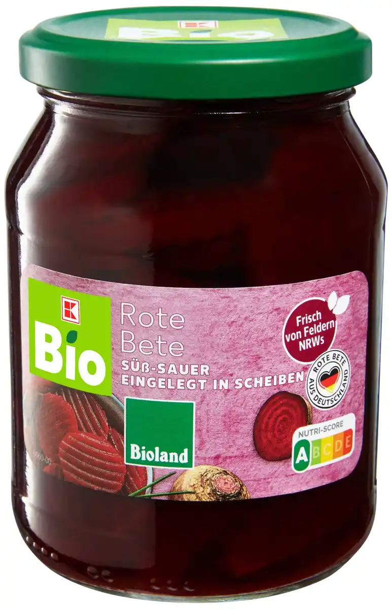 Bild 1 von K-BIO Bioland Rote Bete, 330-g-Glas