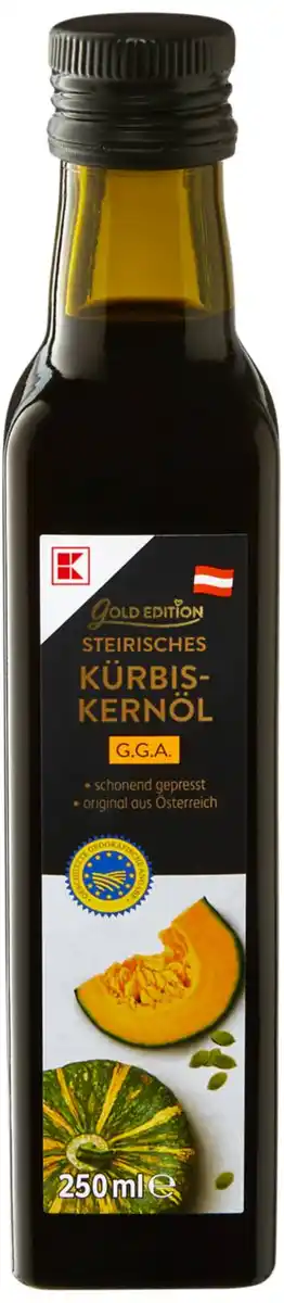Bild 1 von K-GOLD EDITION Steirisches Kürbiskernöl g. g. A., 250-ml-Fl.